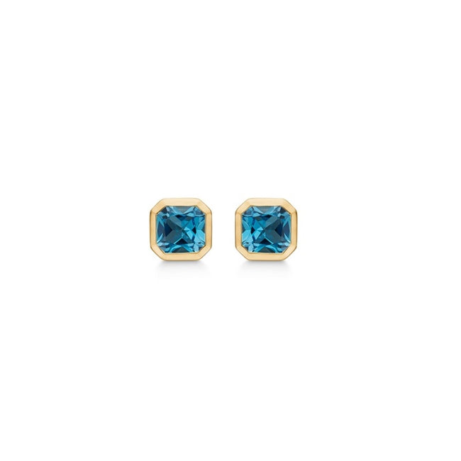 Darling øreringe fra Mads Z i 14 kt guld med London Blue Topas